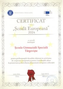 Certificat Scoala Europeana -